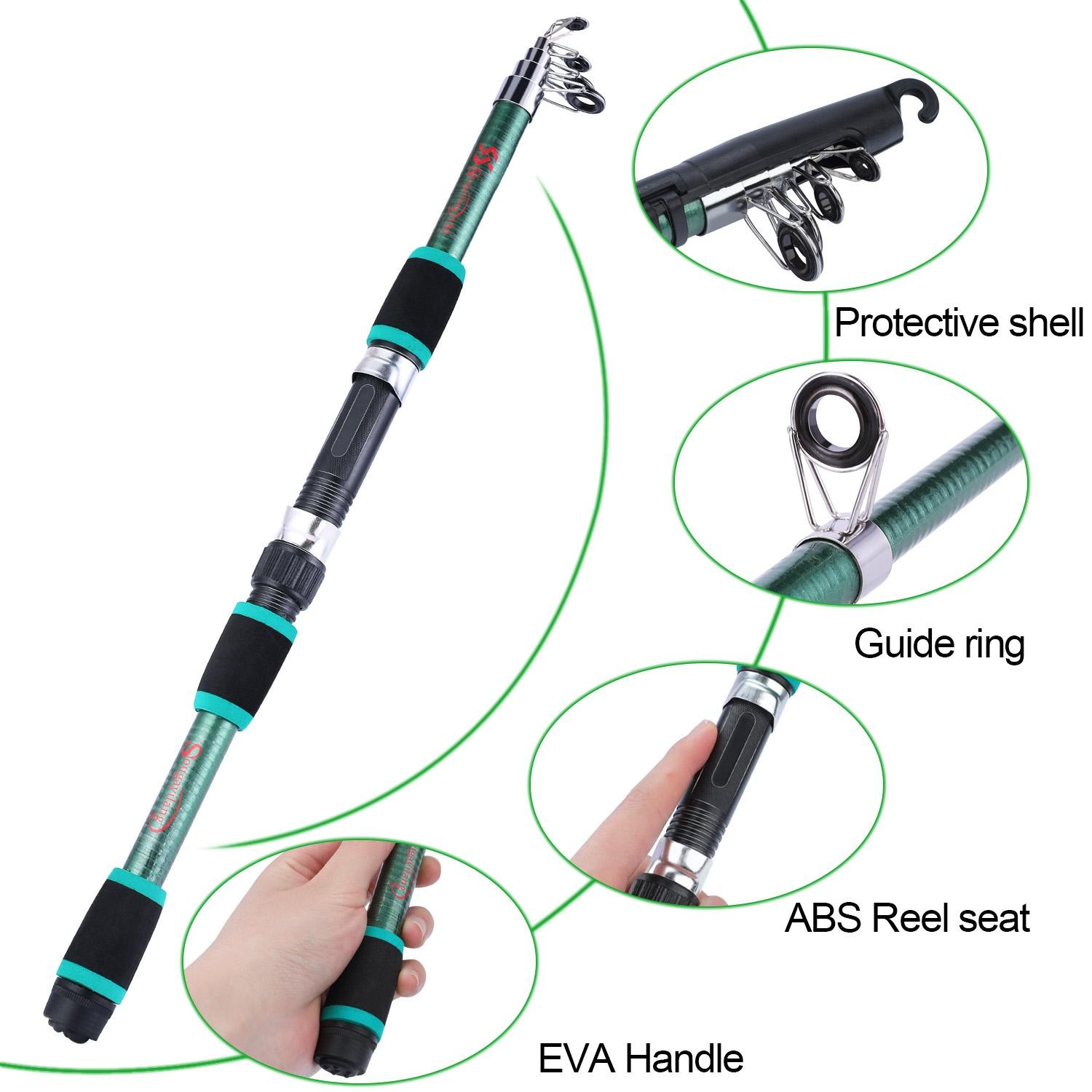 Sougayilang 1.8m Spinning Fishing Rod M Power Children Fishing Rod Telescopic Ro