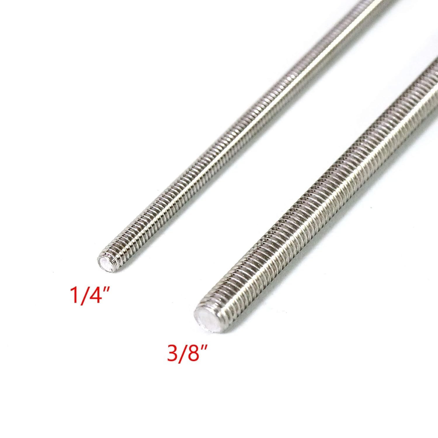 304 Stainless Steel Threaded Rod, 1/4″ -20, 12″ Length – Perfect for Anchoring