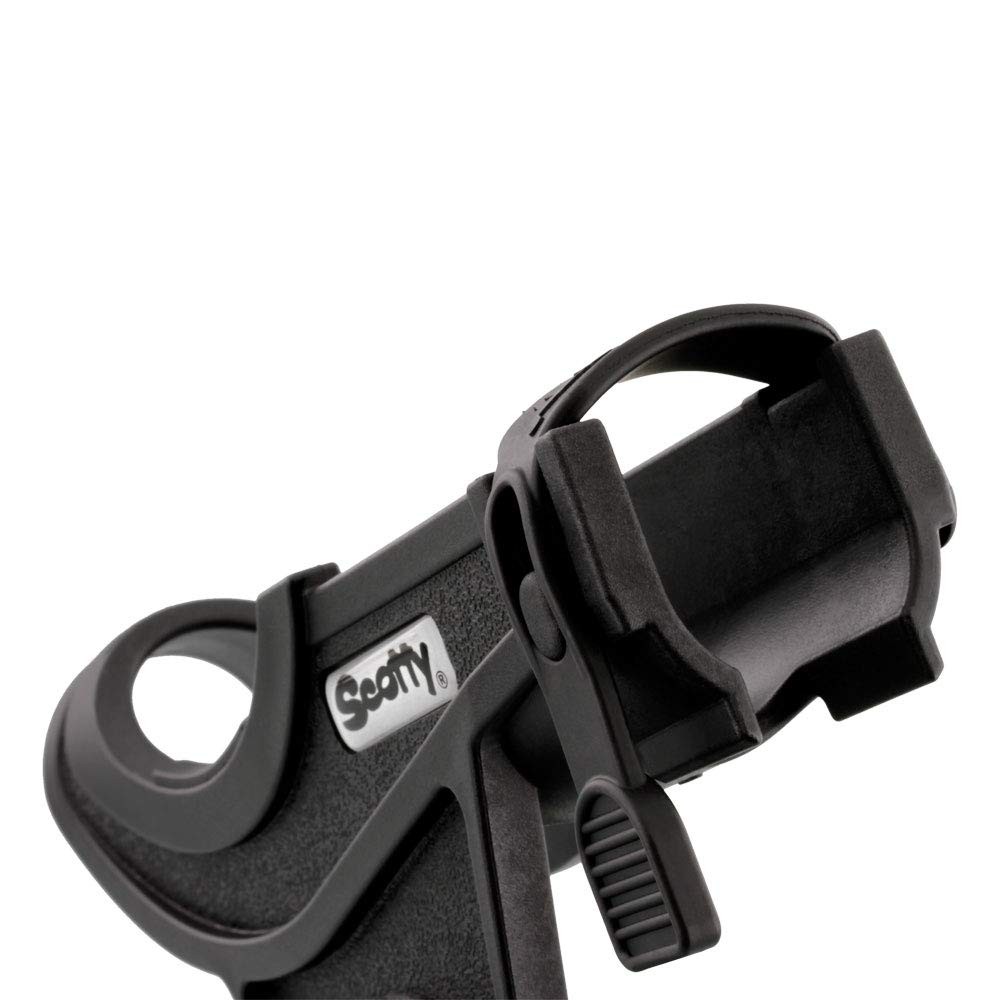 Scotty Baitcaster/Spinning Rod Holder Black 244 Flush Deck Mount Small 0281-Bk