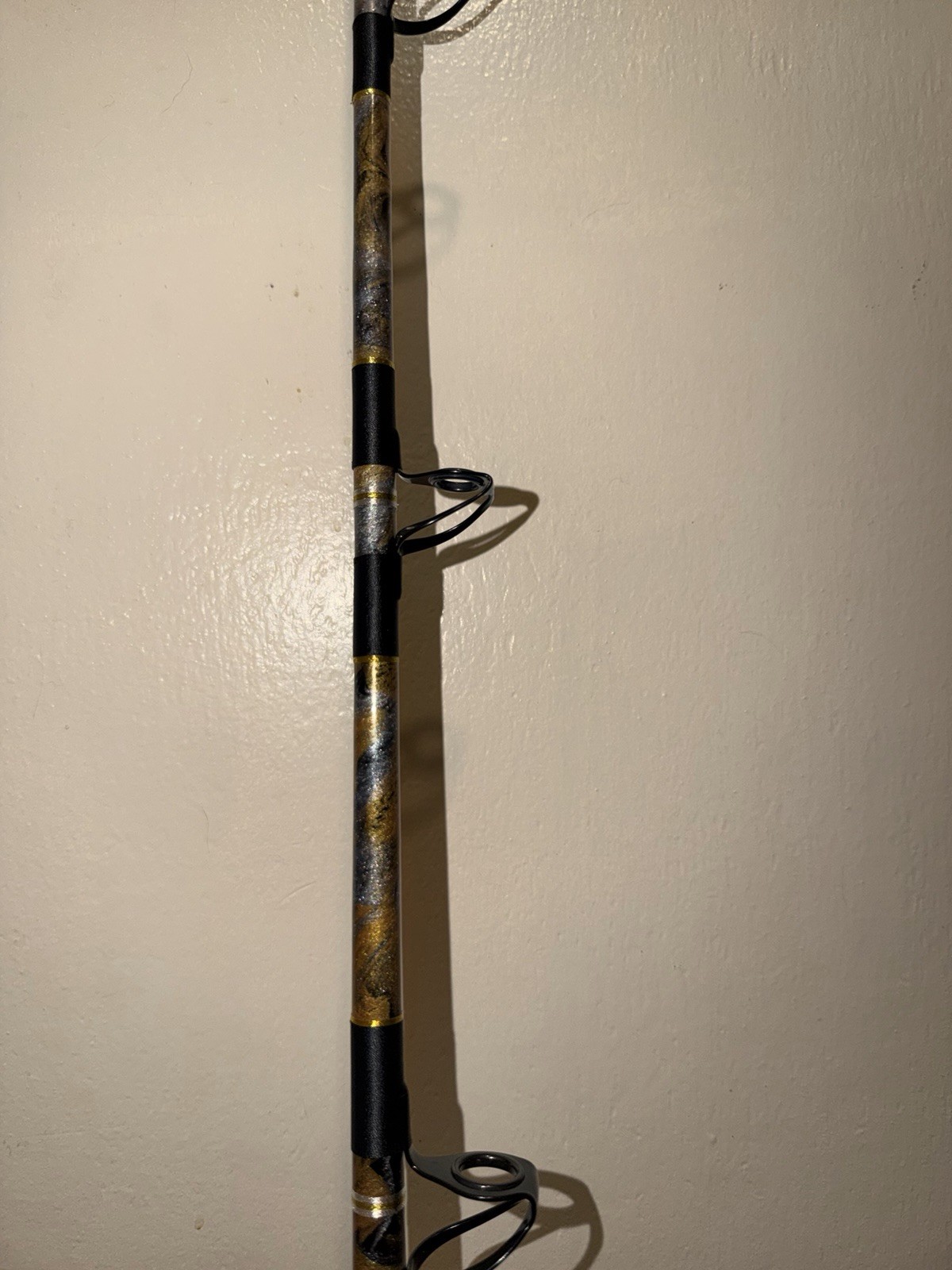 CUSTOM CONV SHARK ROD 7 FT BLACK SILVER GOLD 80- 130 LB WINTHROP ADJ-A-BUTT NEW
