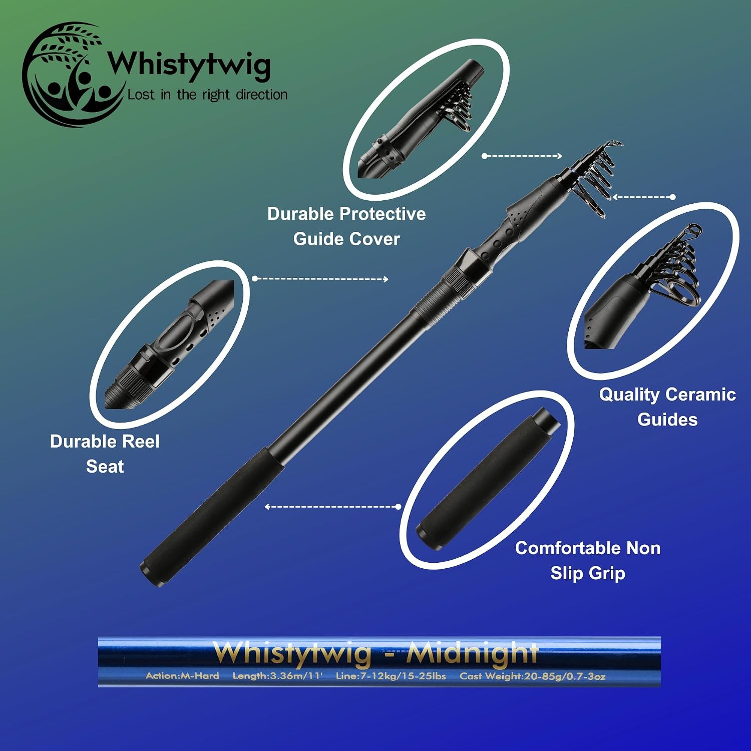 Fishing Rod – Portable Collapsible Design for Travel and Adventure – Versatile