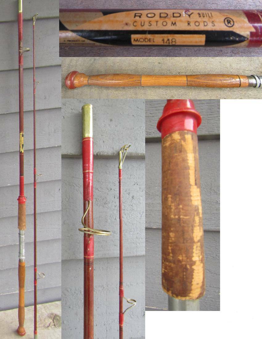 ANTIQUE RODDY BUILT CUSTOM RODS MODEL 148 2pc FISHING ROD