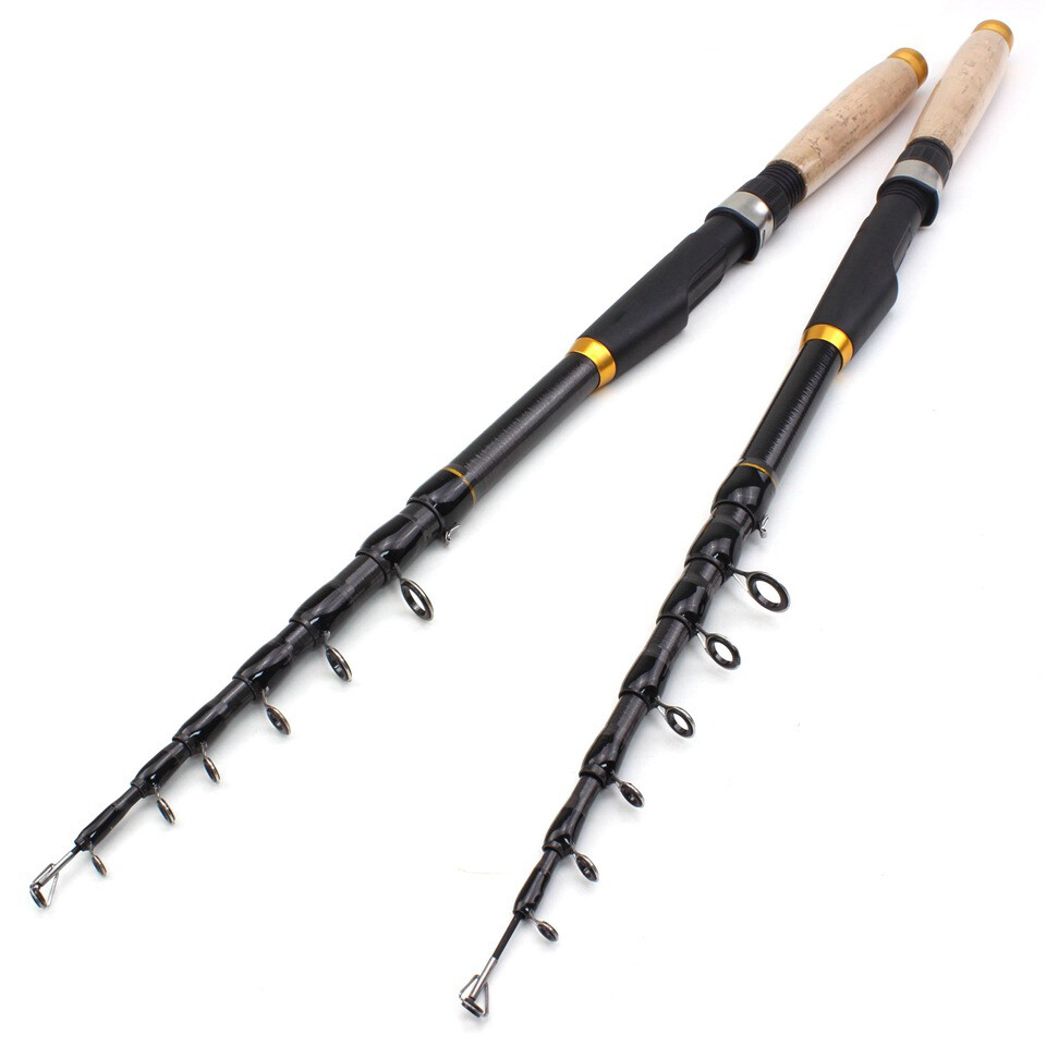 Spinning Fishing Rod Carbon Fiber Telescopic Pole 1.8M-3.6M Fresh Saltwater Lure