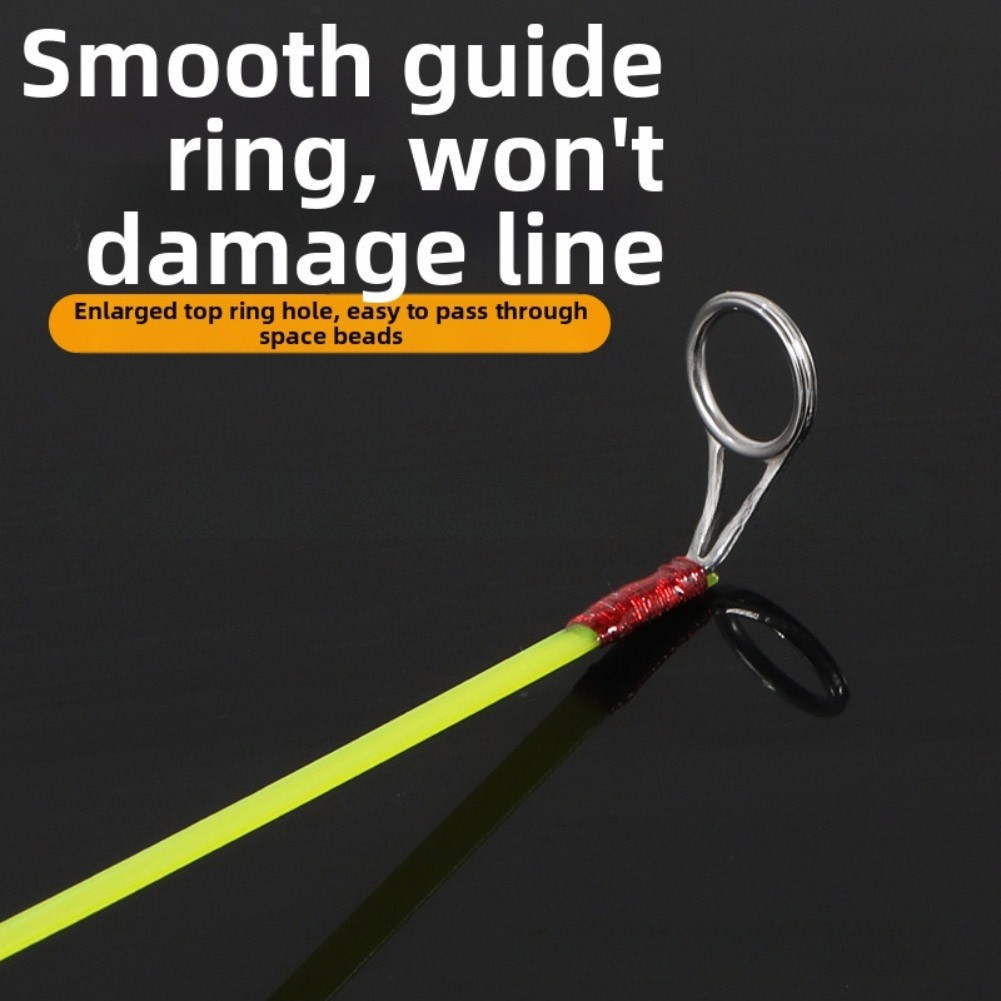 Two Section Ice Fishing Rod with Comfortable Imitation Wooden Grip 50 to 80 cm