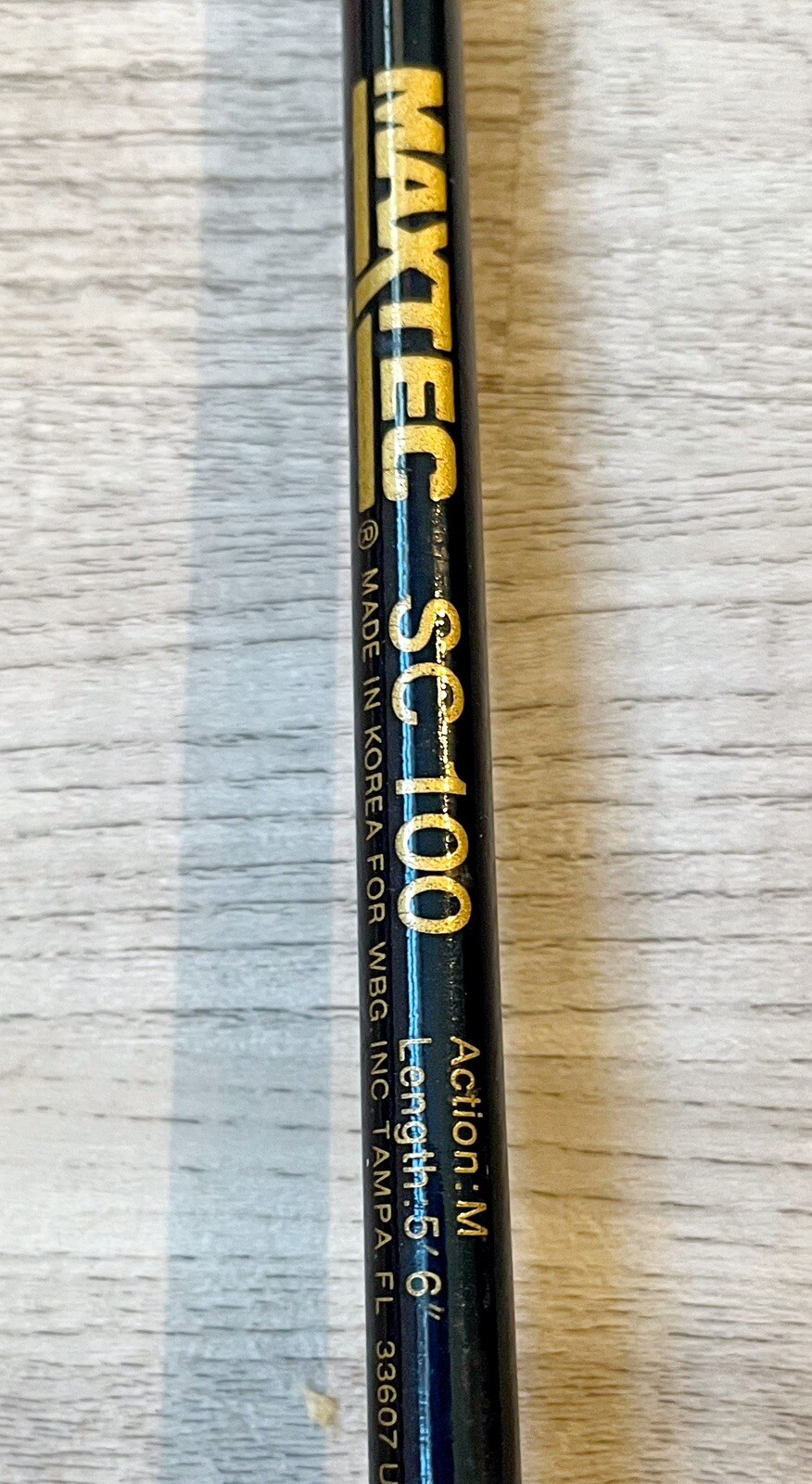 Vintage WBG Tampa, FL Maxtec Casting Rod 5’6” -Medium – Model SC100