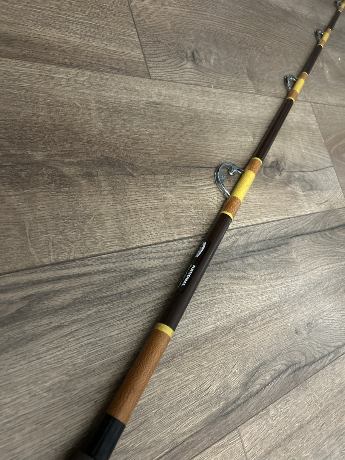 7’ NATIONAL LARGE GAME TROLLING /fishing Rod 7050 IGFA 50LB ROLLER ROD