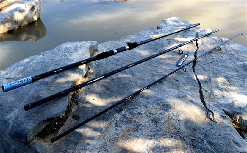 High Strength Carbon Fibre 3 Sections Surf Rods Casting Weight:100-300g