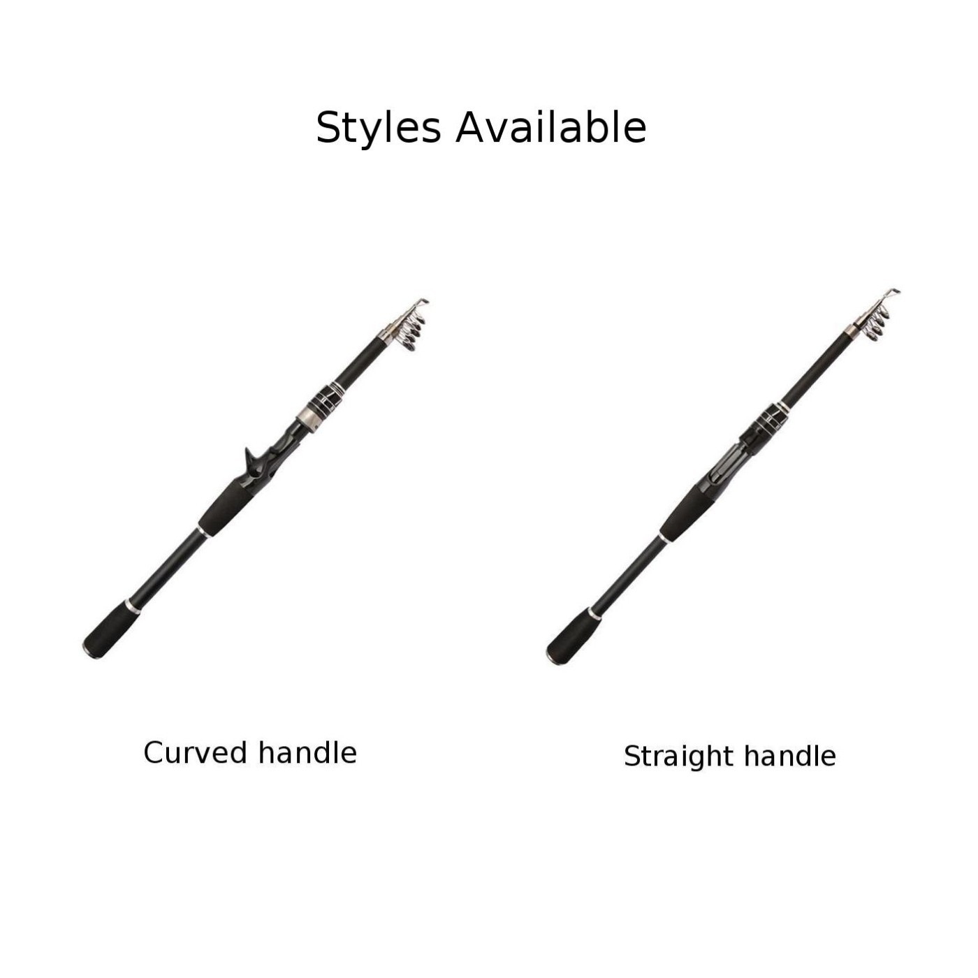Travel Fishing Rod 1 8m 2 1m 2 4m with Carbon Fiber and Stainless Steel Guides