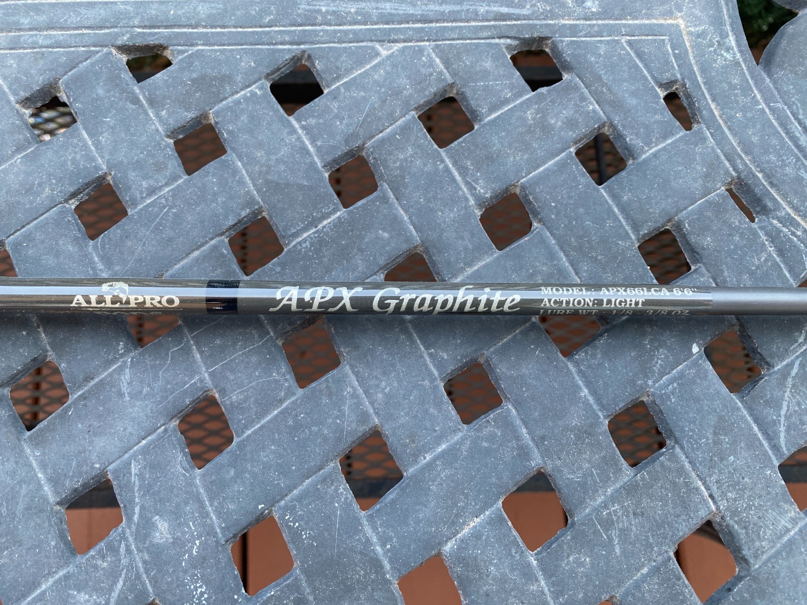 All Pro Rods APX Graphite APX66LCA, 6’6″, Light, Fast, 4-8lb, 1/8-3/8oz, Casting