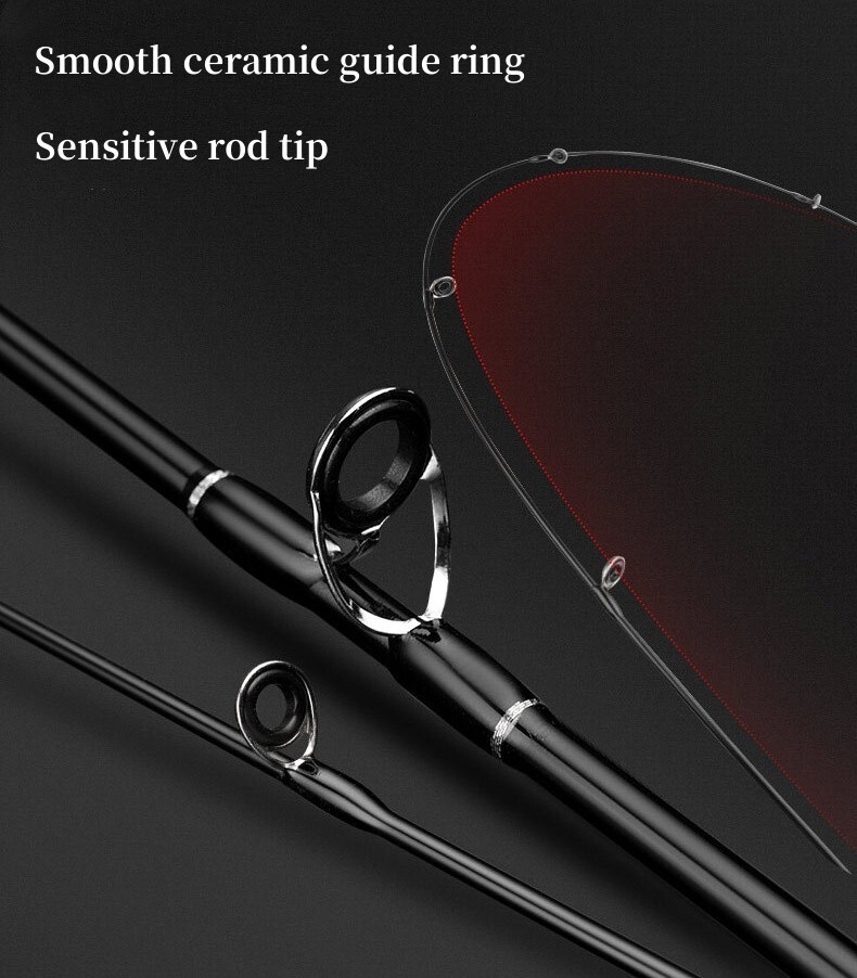 1.5M 1.68M 1.8M Fishing Rods Spinning Casting Pole Carbon Fiber Rod 2 Sections
