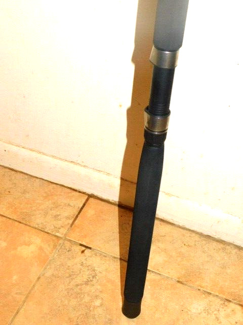 CUSTOM SPINNING ROD GREEN LIME SPARKLE MARBLE 20-40 LB 7′ NEW