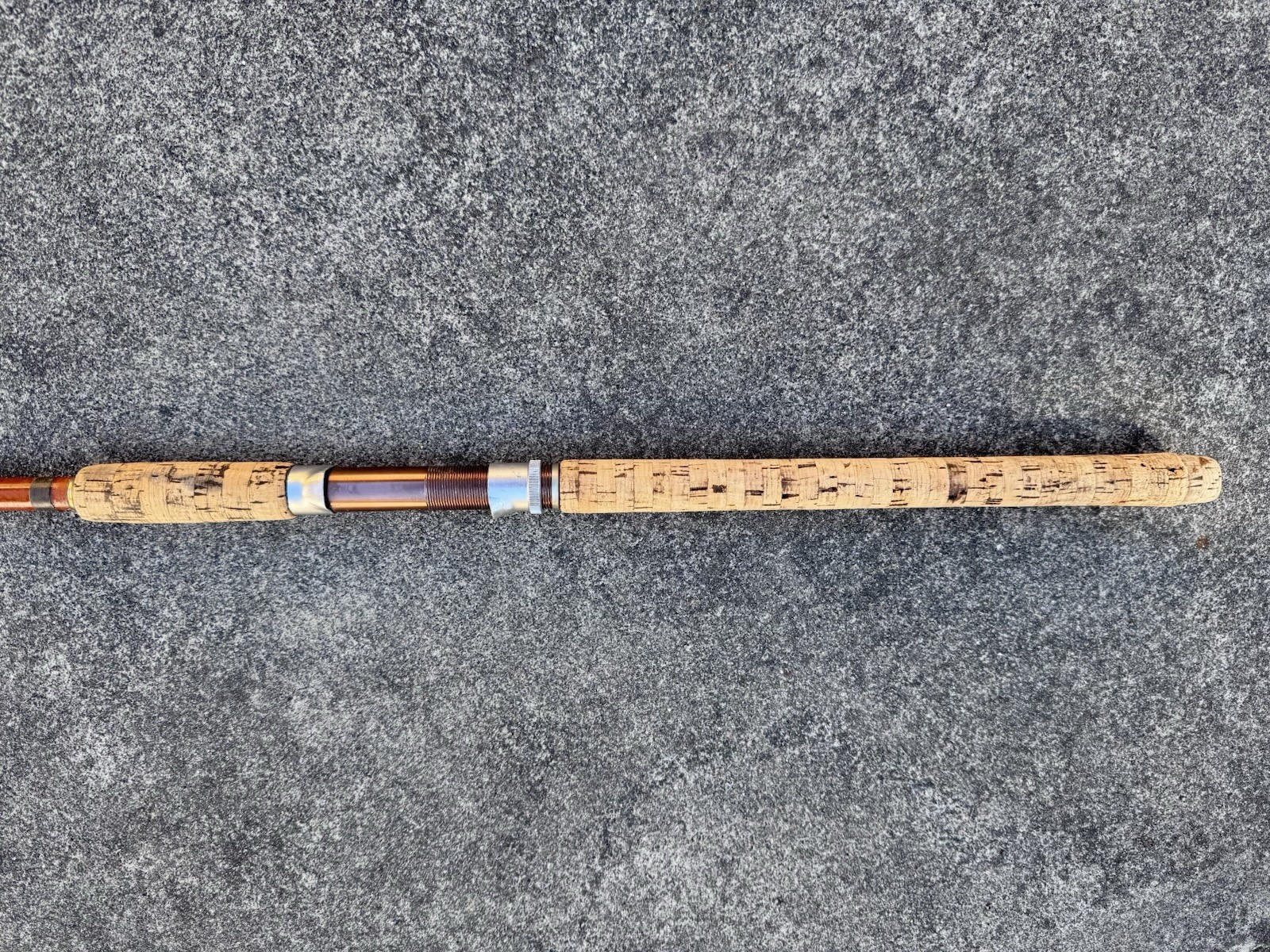Vintage Wright & McGill Northwest Special “Tobacco fiberglass 8 1/2’ 2pc Rod