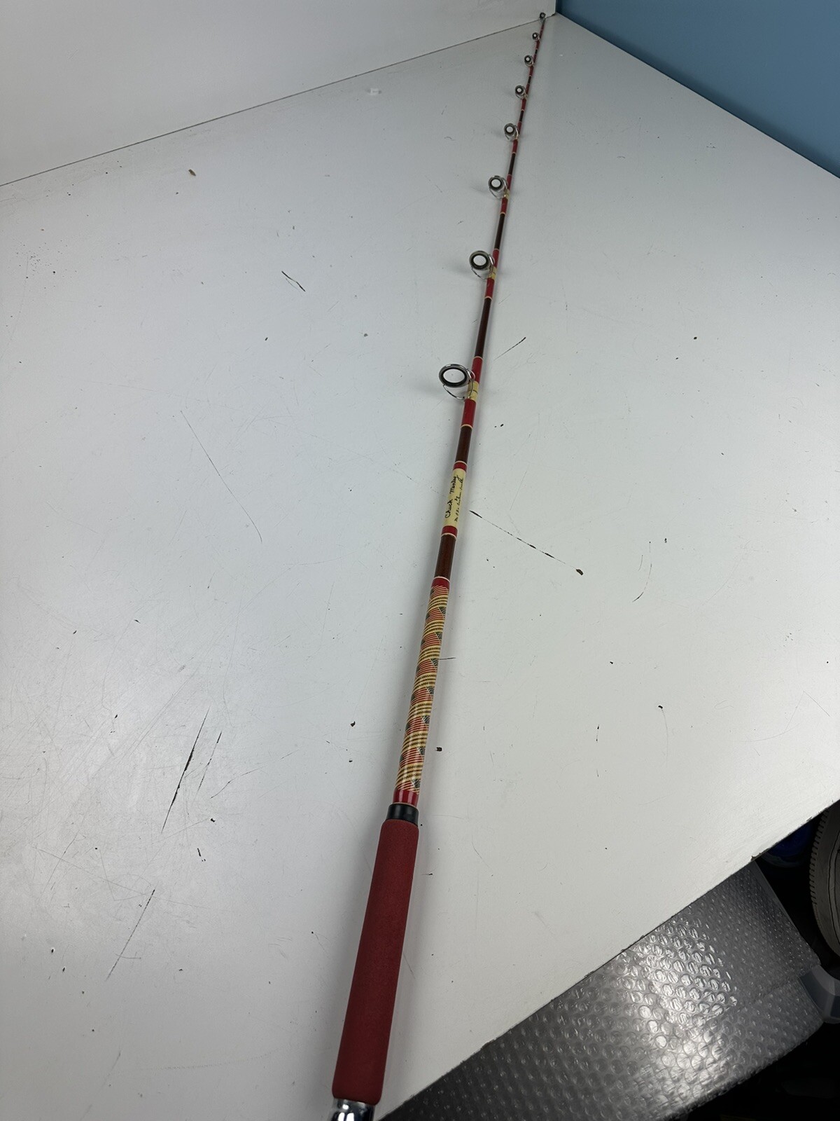 Custom Fishing Pole Built by C.B’s Custom Tackle 6’7” 20#-80# American Flag Inla