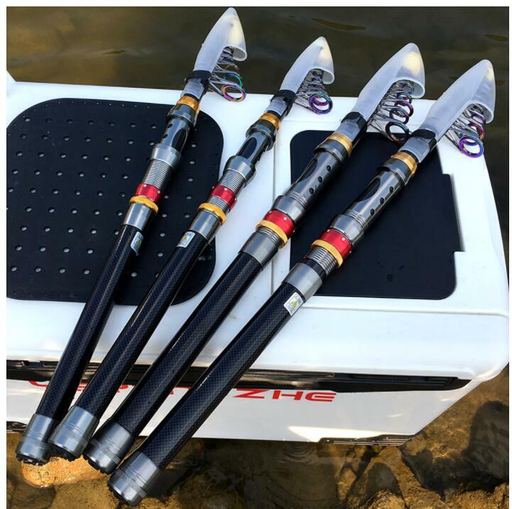 1.8M-3.6M Fishing Rods Telescopic Pole Saltwater Carp Carbon Fiber Spinning Rods
