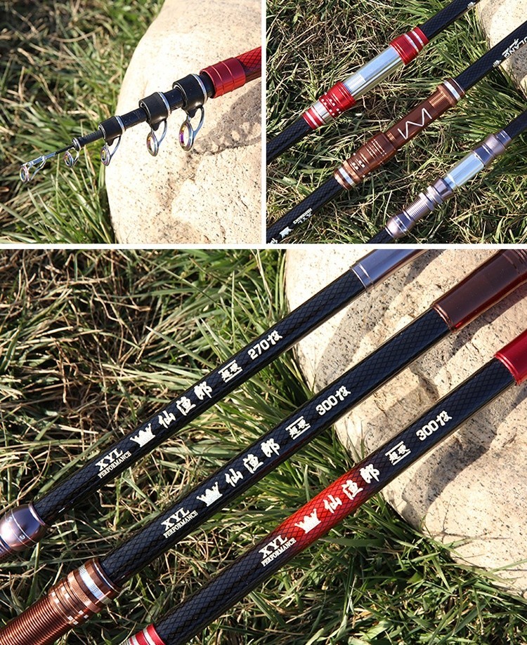 Telescopic Fishing Rod Carbon Fiber Spinning Rod Travel Fast Sensitivity Pole