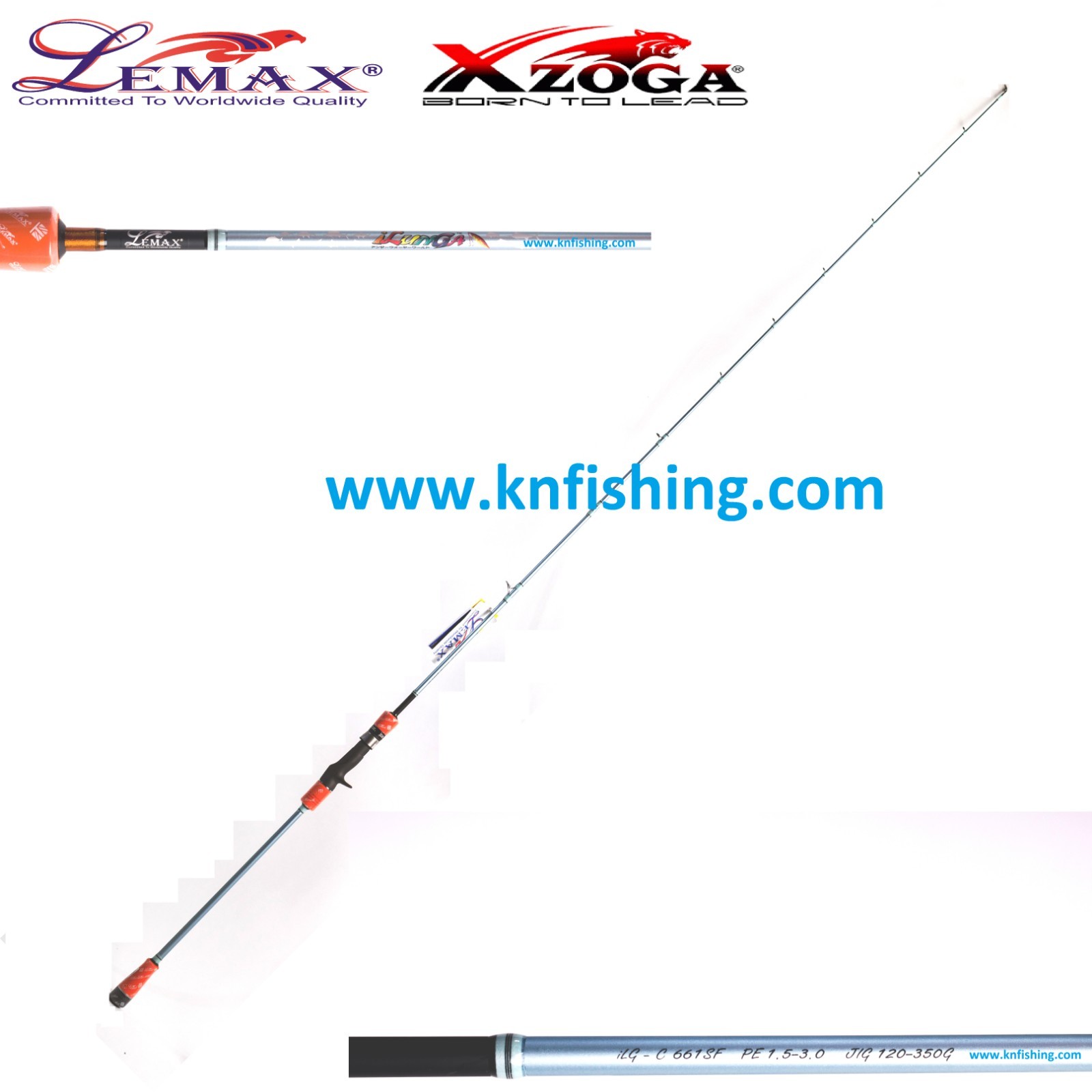 XZOGA LEMAX ILUNGA Slow Pitch Jig Boat Fishing Rod Fixed Spool 120 150 180 360gr