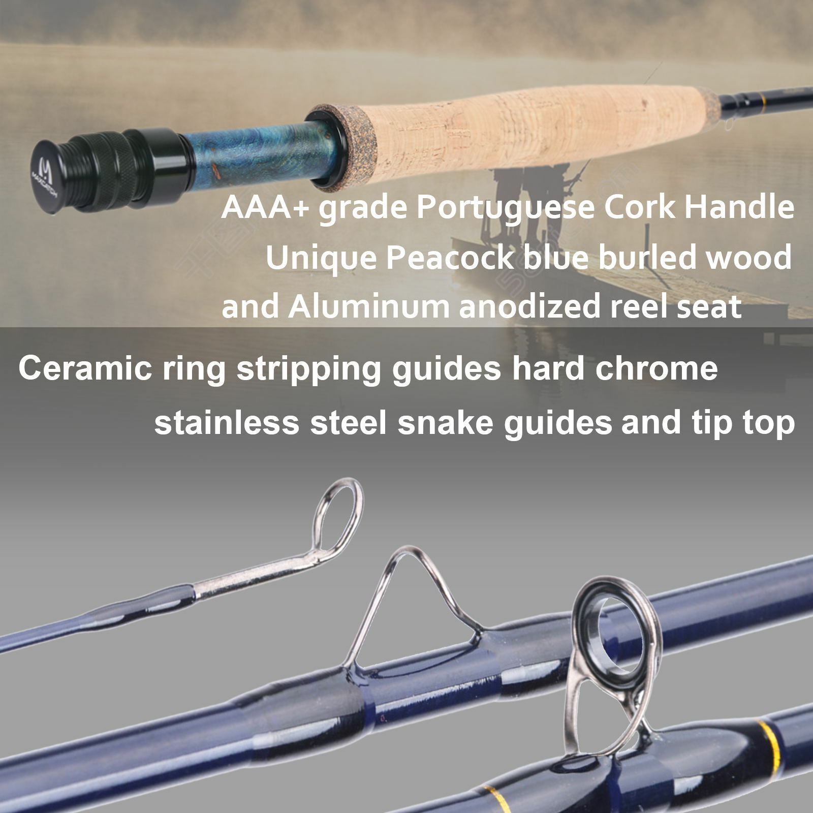 Maxcatch 3WT 10ft 6Sec Nymph Travel Fly Fishing Rod Graphite IM10 Fast Action