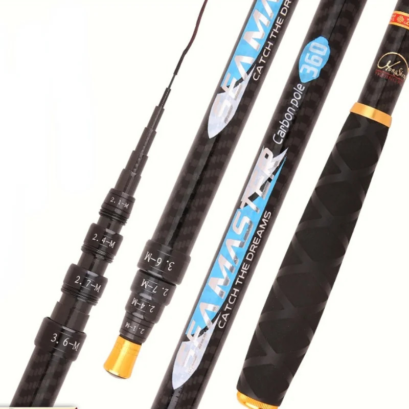 Ultra-light Carbon Fishing Rod Short Section Adjustable Stream Fishing Rod