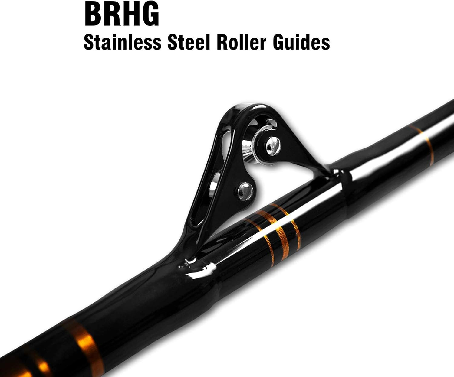 Bent Butt Fishing Rod 2-Piece Saltwater Offshore Trolling Rod Big Game Roller Ro