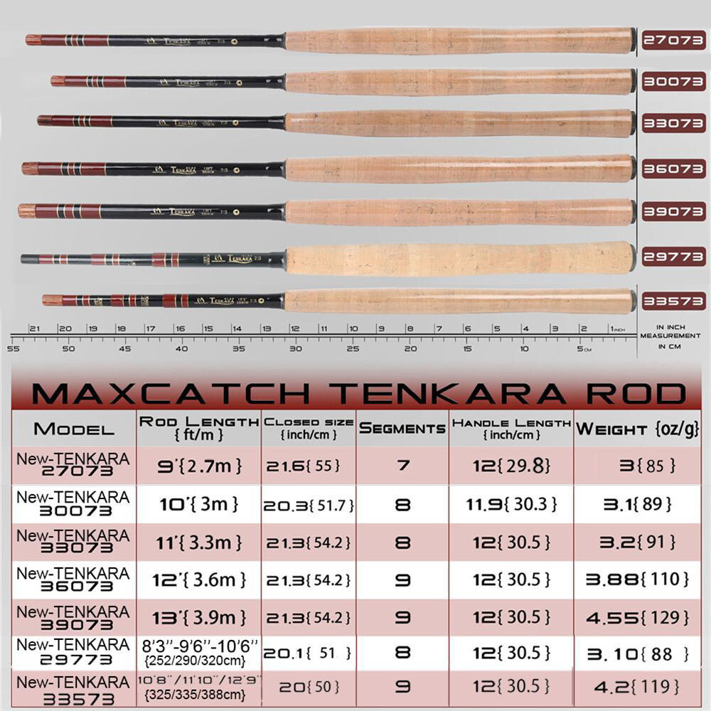 Tenkara Fly Fishing Rod 9/10/11/12/13ft 7:3 Action Telescopic Rod
