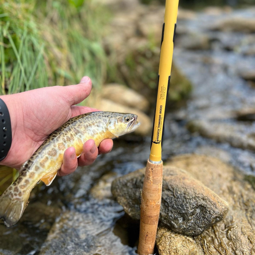 Wasatch Hankyu Middle Fork 9′-12′ Tenkara Rod Carbon Fiber w/ Rod Tube 6.6 oz