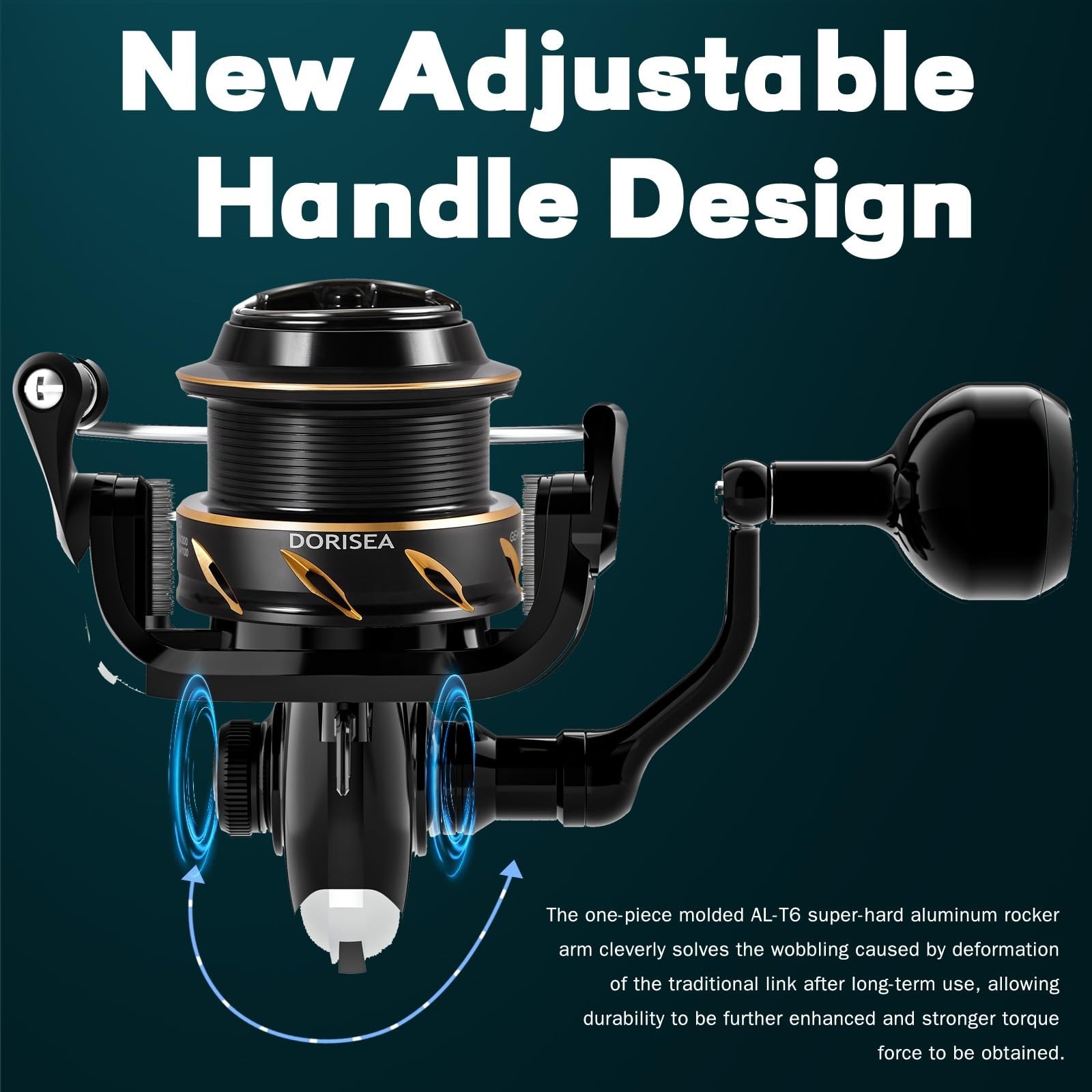 GK Spinning Reel,Fishing Reel Saltwater,Shallow Aluminum Line Cup 5.2:1 Gear …