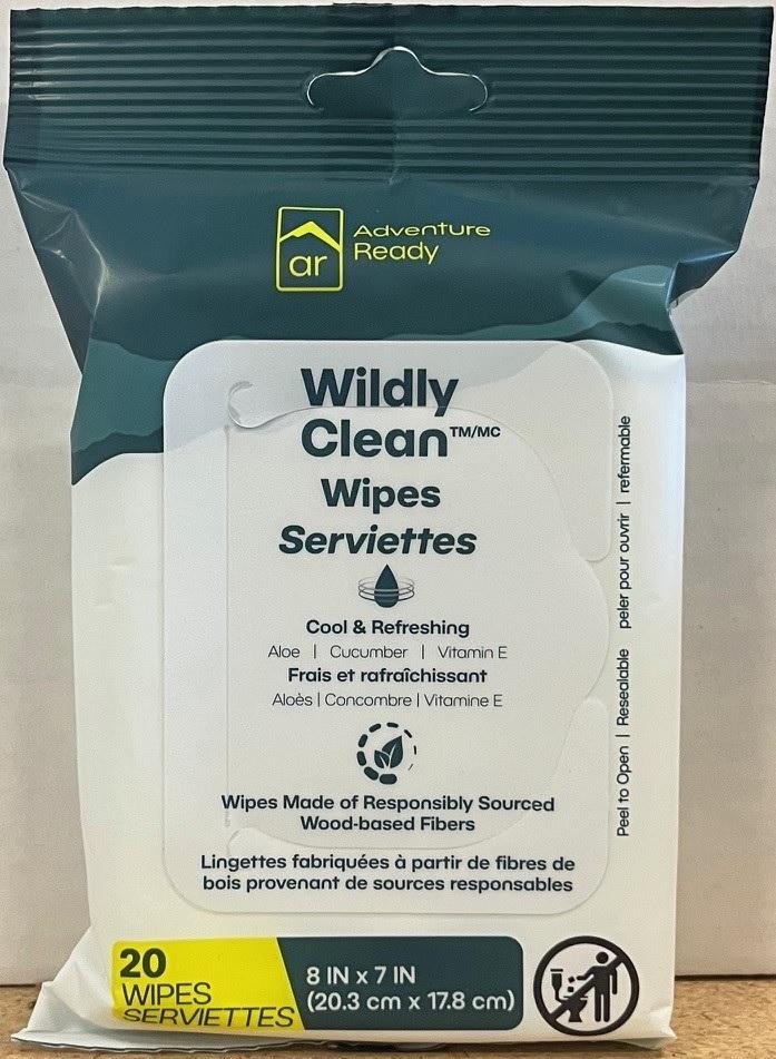 ADVENTURE READY WILDLY CLEAN WIPES (TRAVEL SIZED) (20PK)