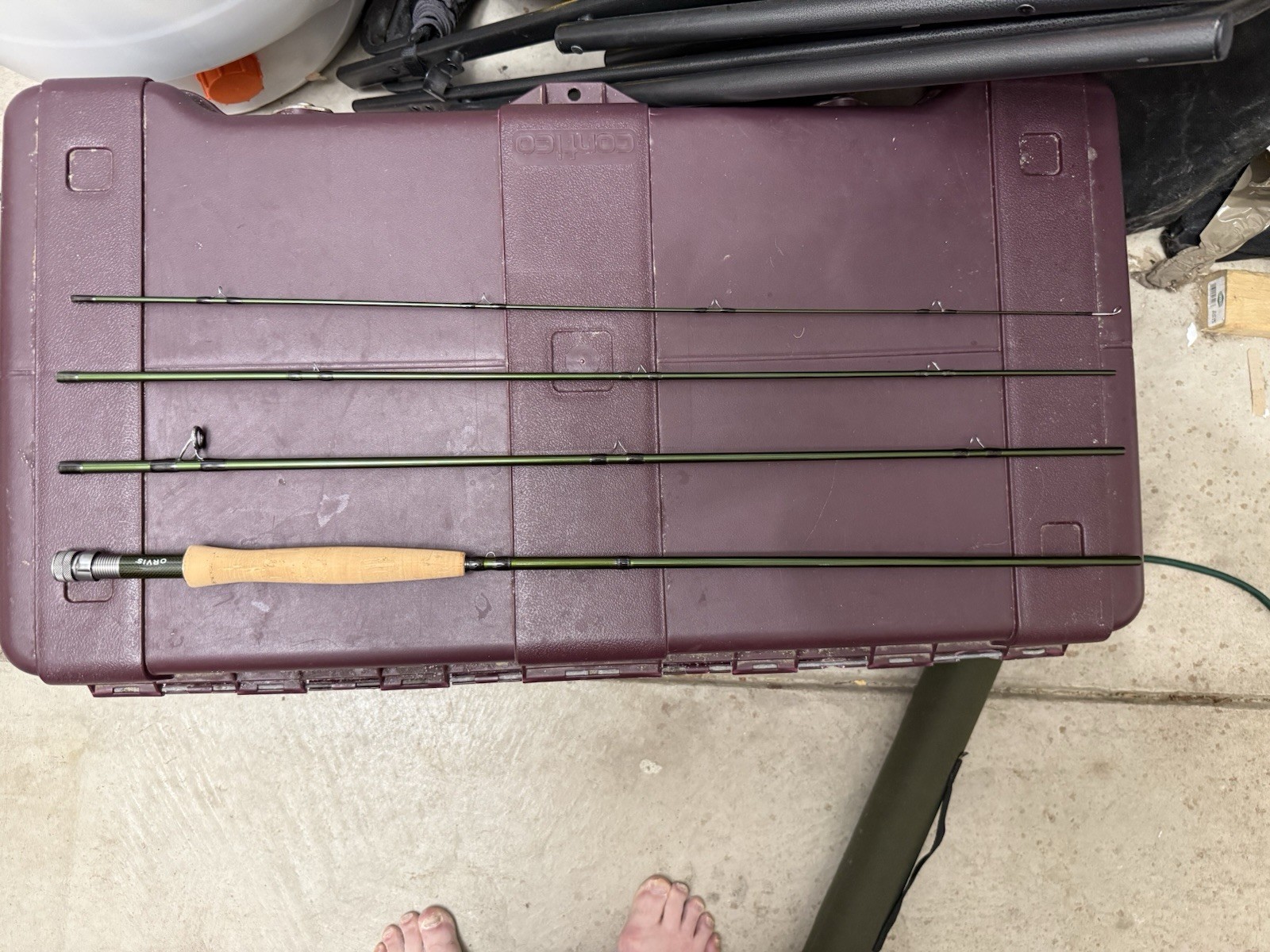 Orvis Clearwater 906-4pc Fly Rod 9′ 6wt Fast Graphite 4pc Green w/Tube