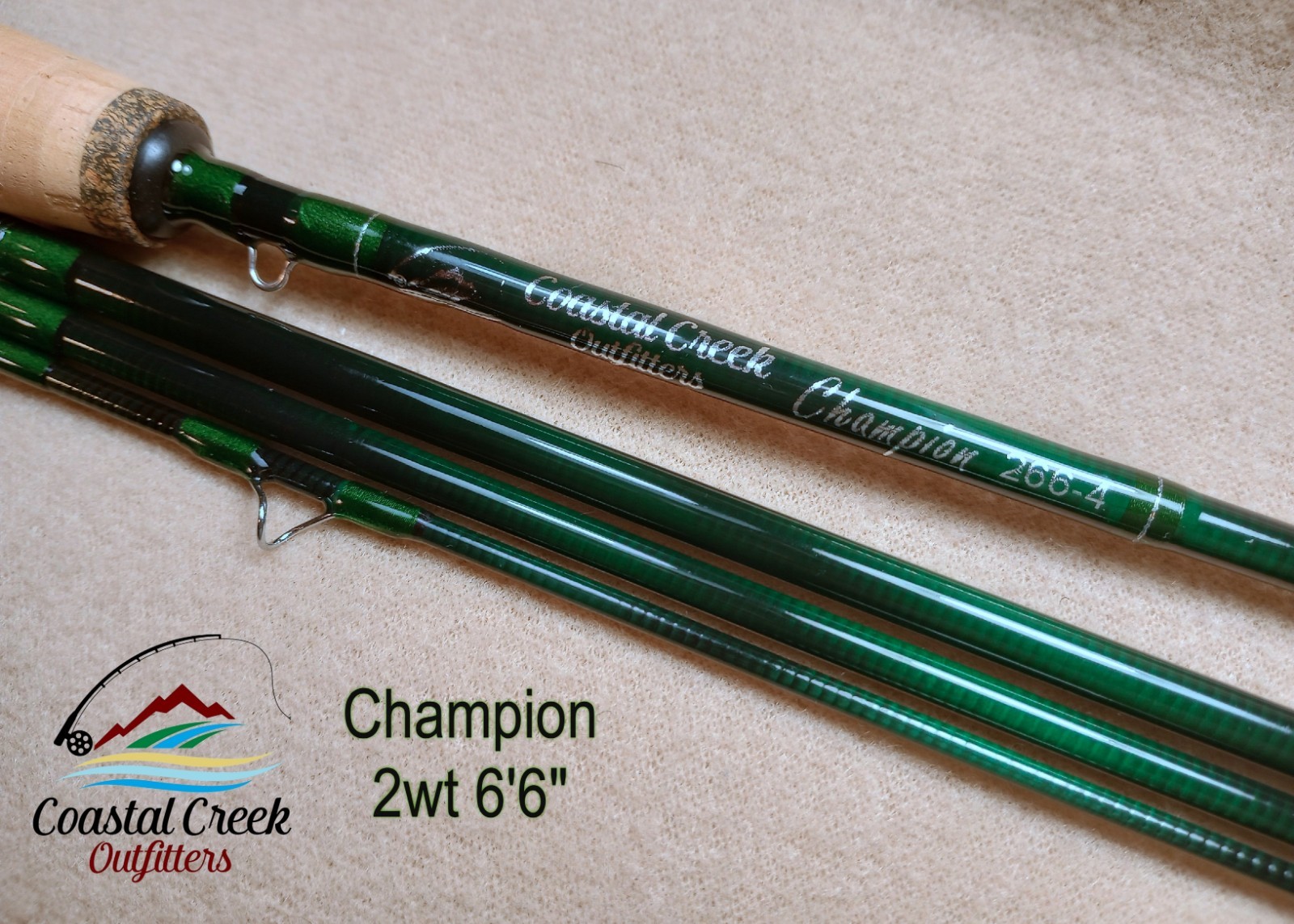 Coastal Creek Outfitters Champion Fly Rod 2 Weight, 6’6″, New & Beautiful