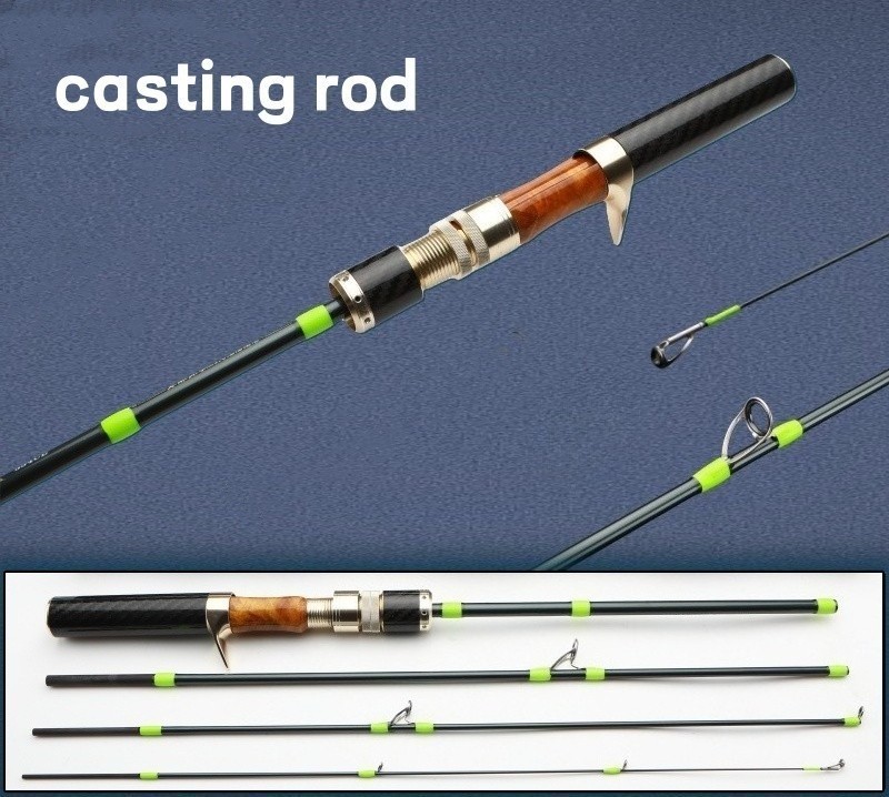 Fishing Rod Spinning Casting Rods Lure Carbon Fiber Ultra Light Fast Action Pole