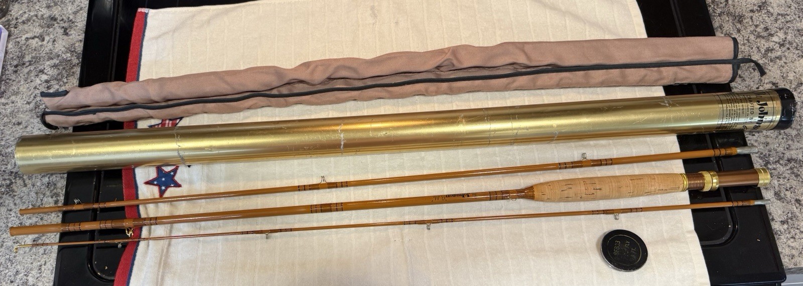 Phillipson Johnson Profile 8′ 2pc Fiberglass Spinning Rod, Tube & Sock