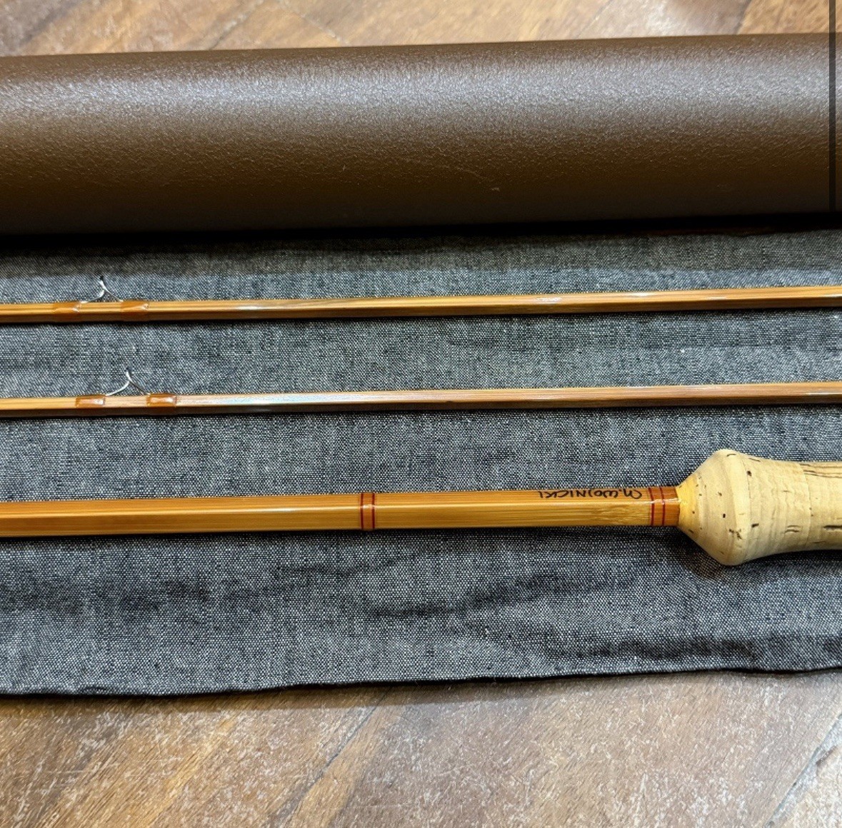 Mario Wojnicki 222V3 7’3″ #3 5conor Fly Rod Bamboo Rod Free shipping