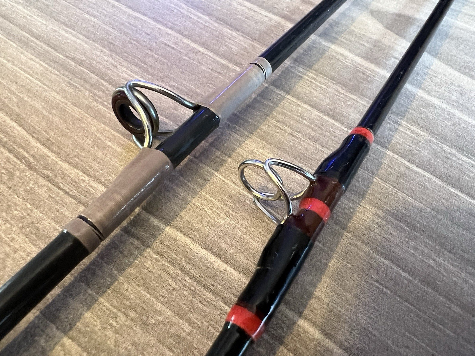 Lot of 2 Vtg Casting Fishing Rods Bass Pro Shops & Custom w/ Lews Fuji Speed Fit