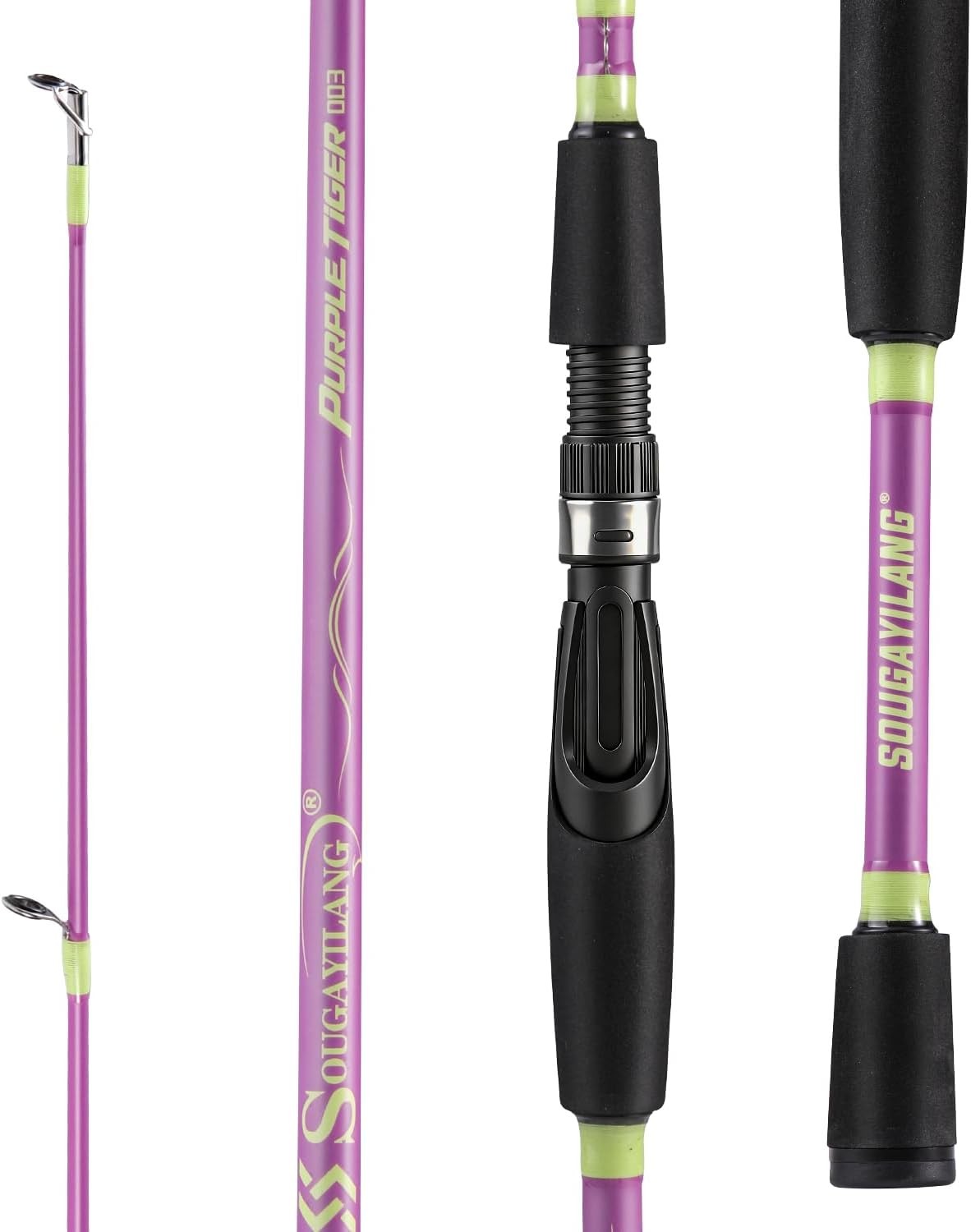 Fishing Rod 24-Ton Carbon&Glass Fiber Composite Spinning & Casting Rod 2 Piece