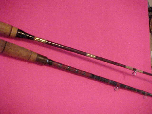 NICE PAIR OF 2 VINTAGE CUSTOM MADE 30 TO 60# CLASS CONVENTIONAL FISHING RODS W@W