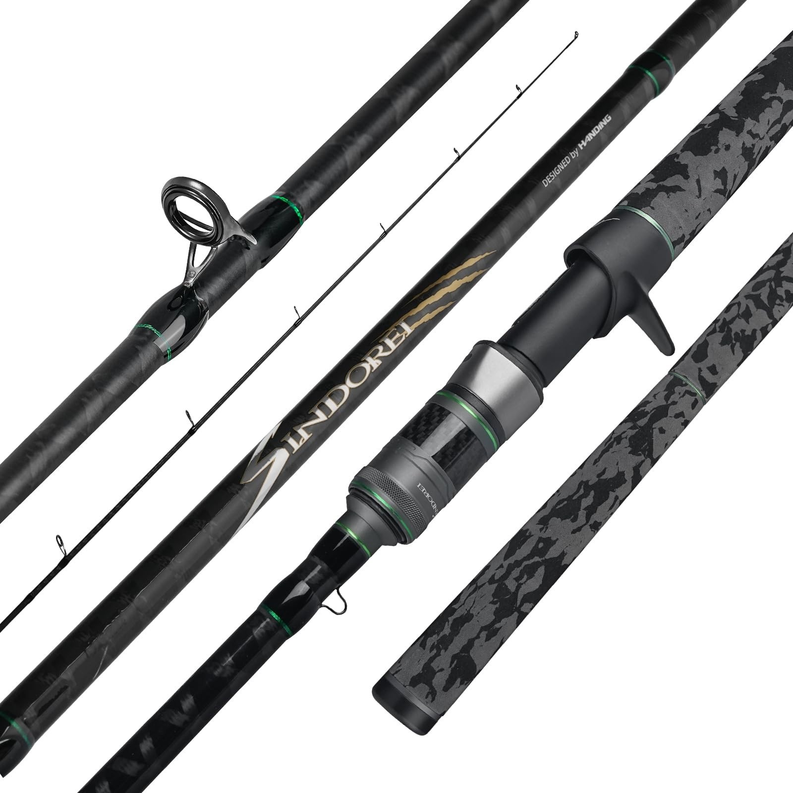 Heavy Fishing Rod 2-Piece Casting & Spinning, Big Game for Catfish, Musky, Strip