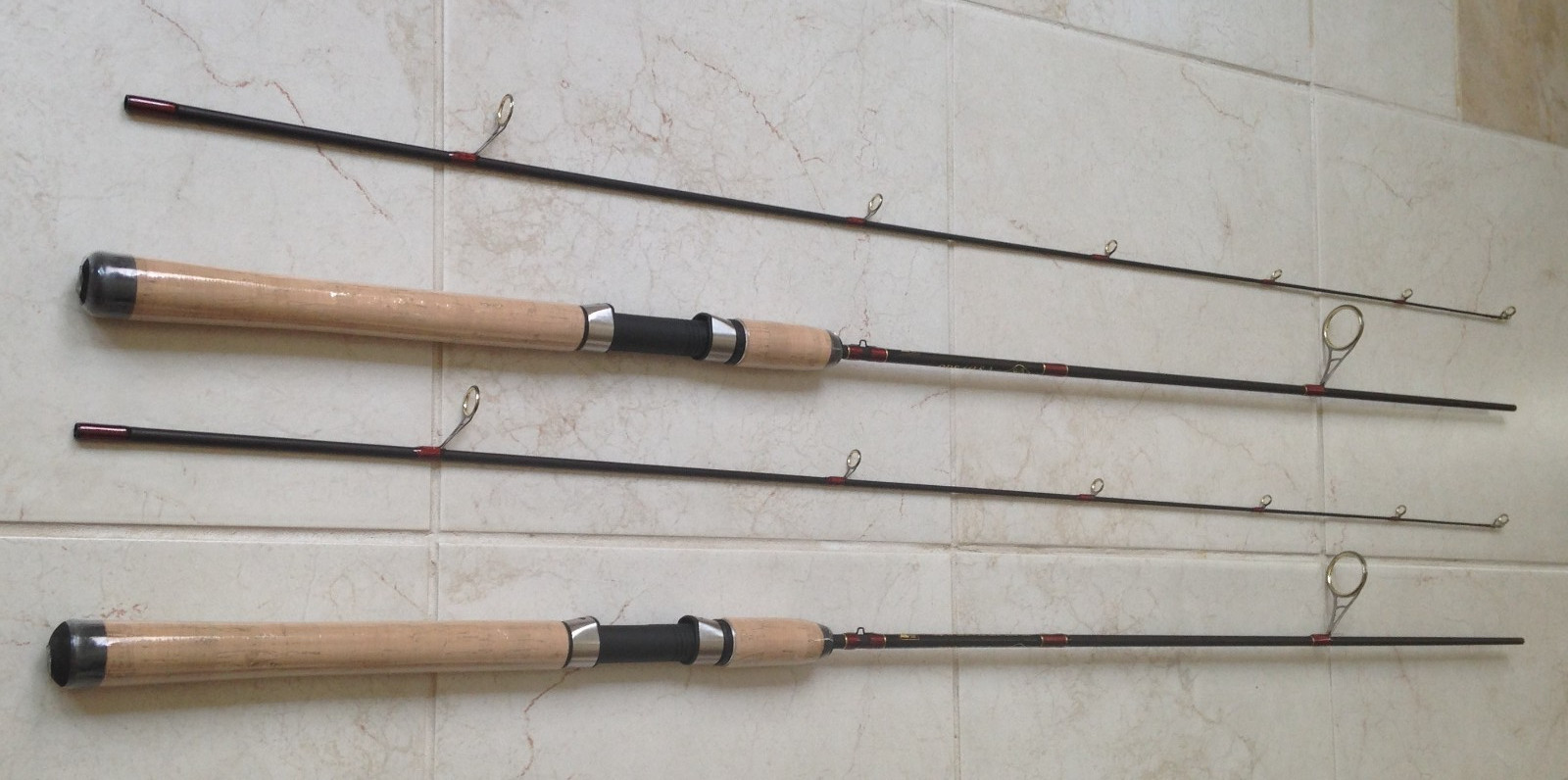 2 Rods Bundle – Graphite Trout Spin Rods – 2 section 6’6″ – Light Guides -New