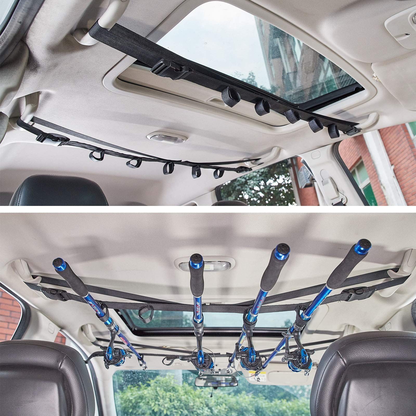 MOPHOEXII Fishing Pole Holder for Car,Car 7.8 x 1 x 10.9 inches, Black