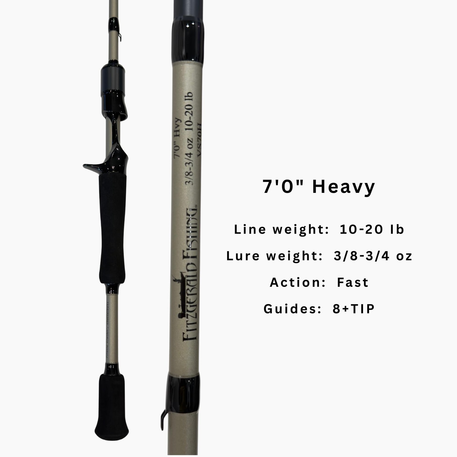 Fitzgerald Rods Fitzgerald Vursa Casting Rod 70 Heavy Body Frogs Texas Rigs