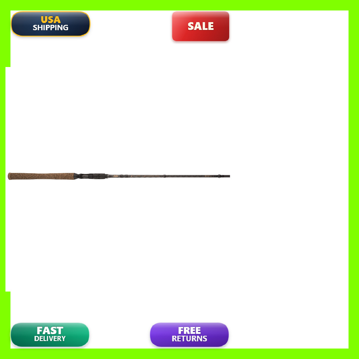 Berkley 7 Lightning Rod Casting Rod One Piece Casting Rod 10-20Lb Line Rating