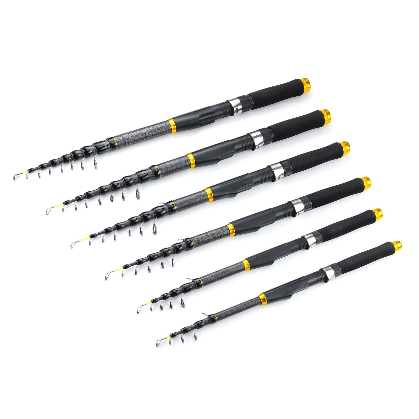 Heavy Duty Telescopic Fishing Rod Pole Sea Saltwater Freshwater 1.8m-3.6m