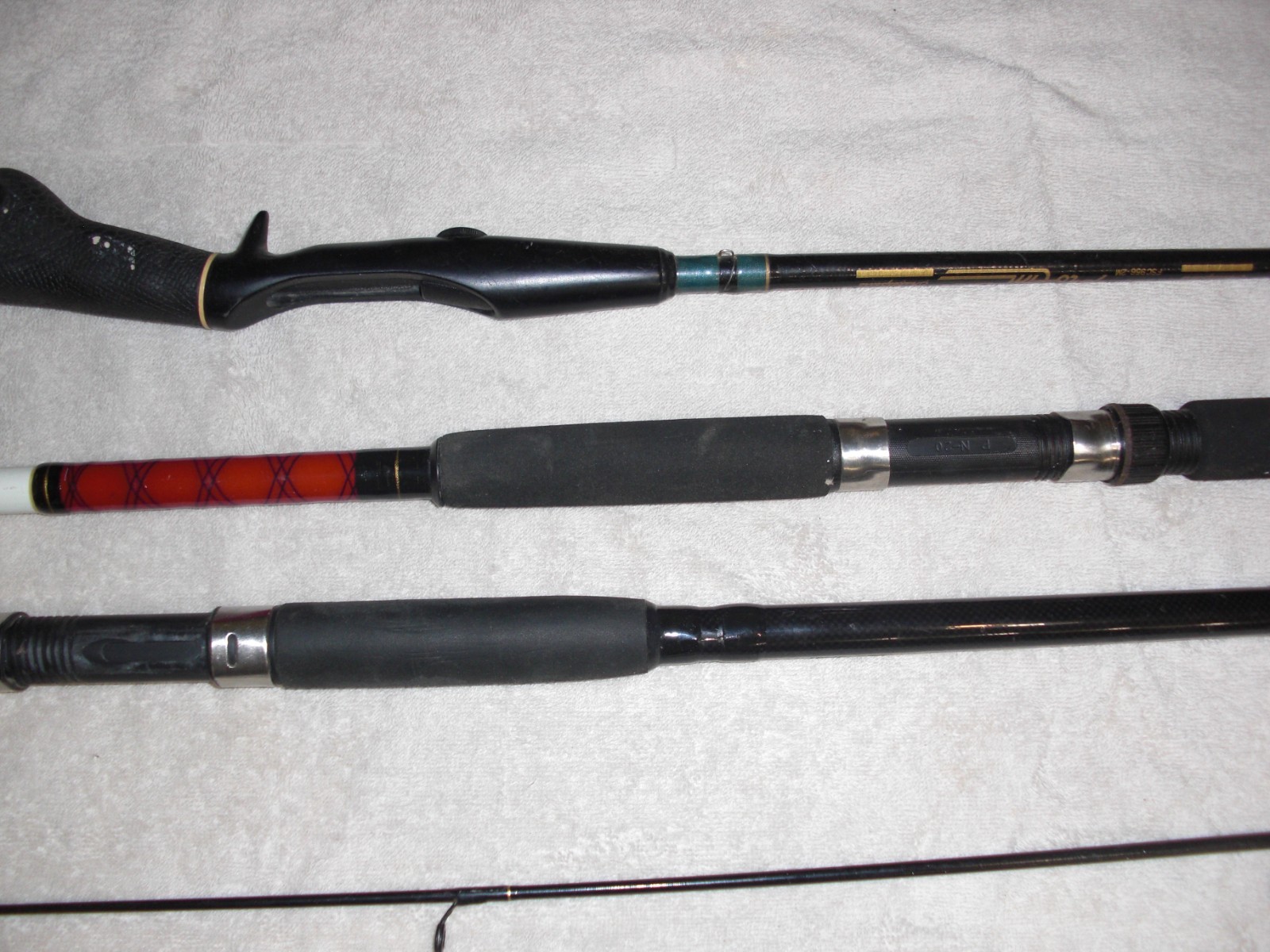 fishing poles—four used ones