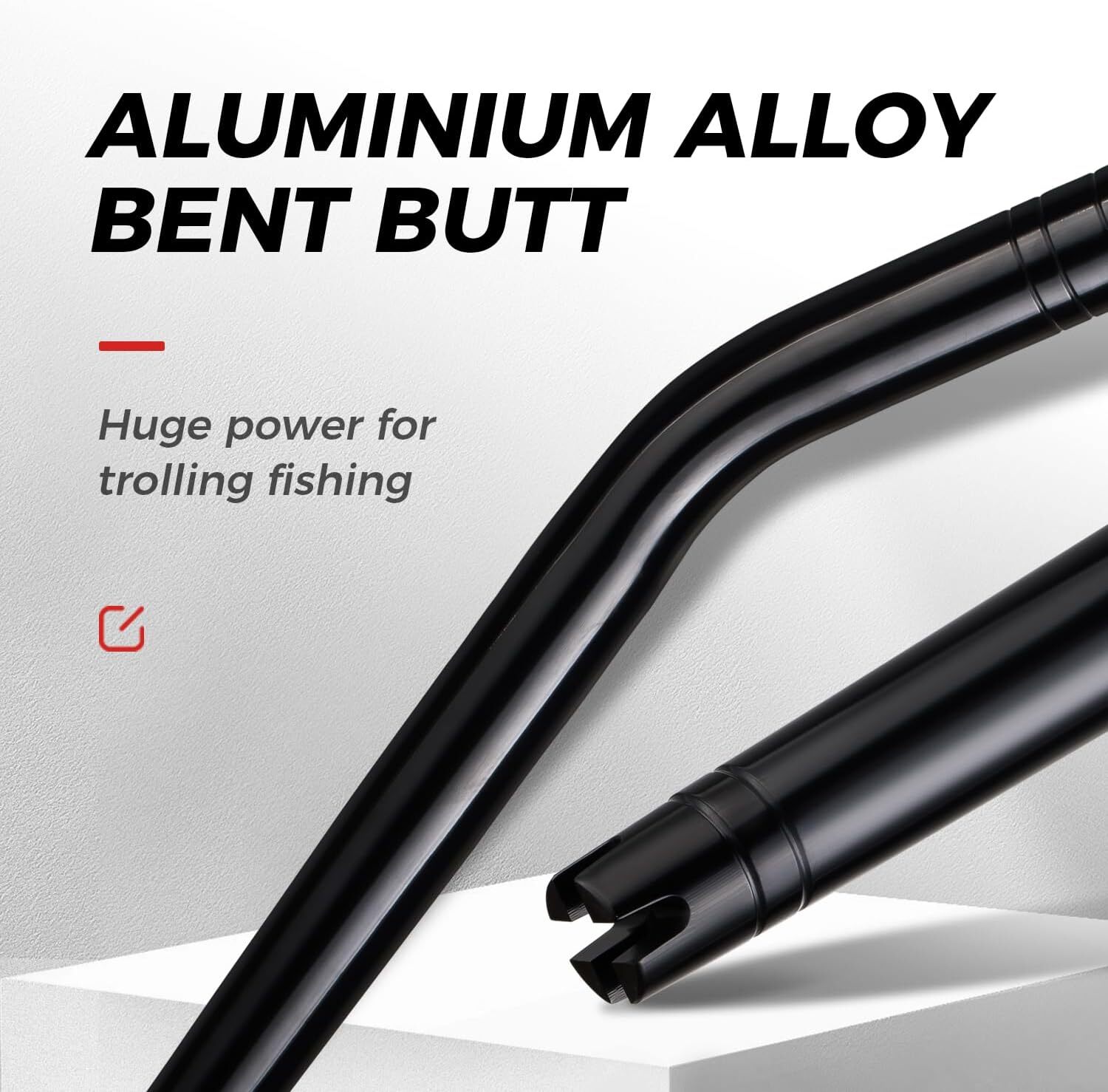 Straight/Bent Butt Trolling Rod Saltwater Offshore Fishing Pole Roller Big Game