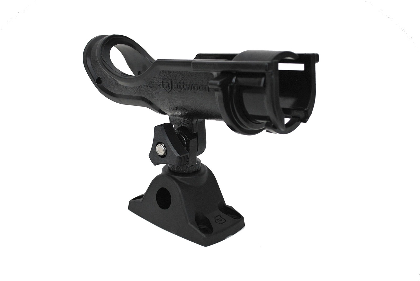 Attwood 5009-4 Heavy-Duty Adjustable Rod Holder Combo Mount Black Finish