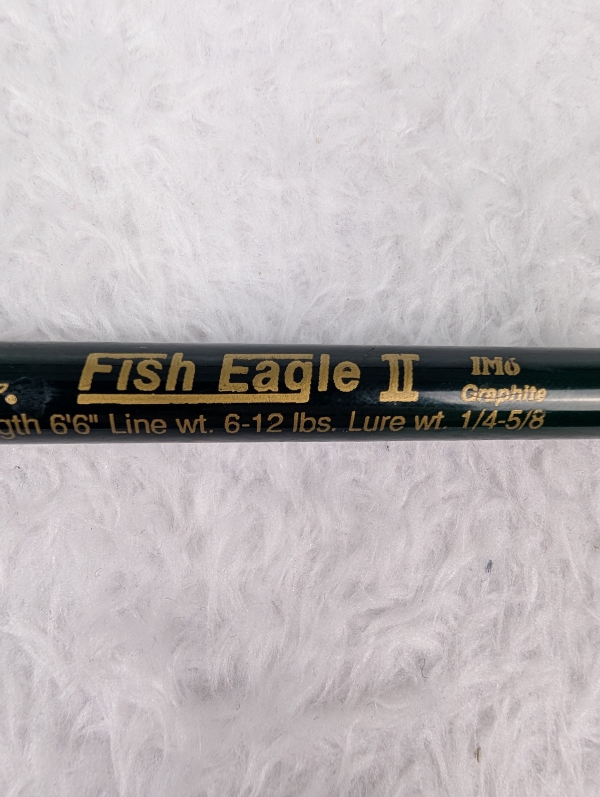 Cabela’s Fish Eagle ll Fishing Rod 6′ 6″ 2pc GSI664 IM6 Green Graphite 6-12lb