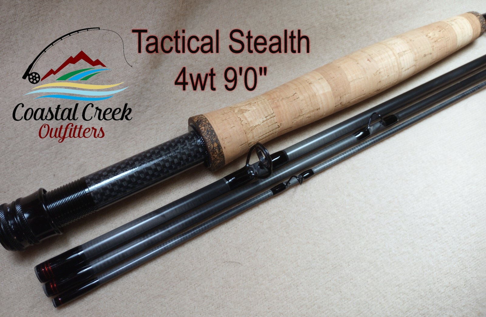 Coastal Creek Outfitters Tactical Stealth Fly Rod 4wt, 9’0″, Fast Action