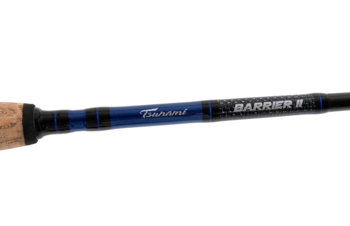 Tsunami Barrier II Inshore Spinning Rod 7’ 2pc Medium Rod Only.