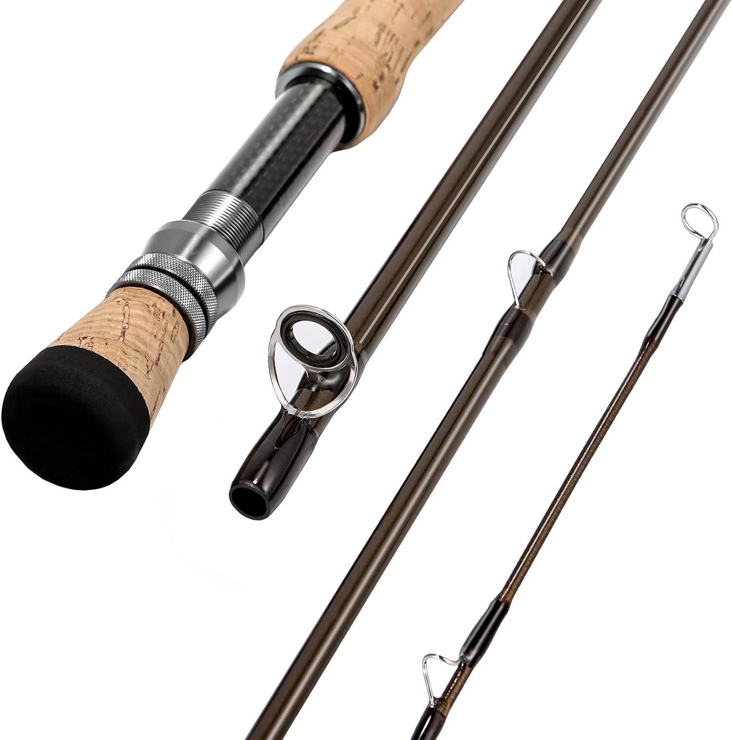 Fly Fishing Rod Carbon Fiber 9ft to 10ft 5/6wt to 7/8wt 4 Piece Sections