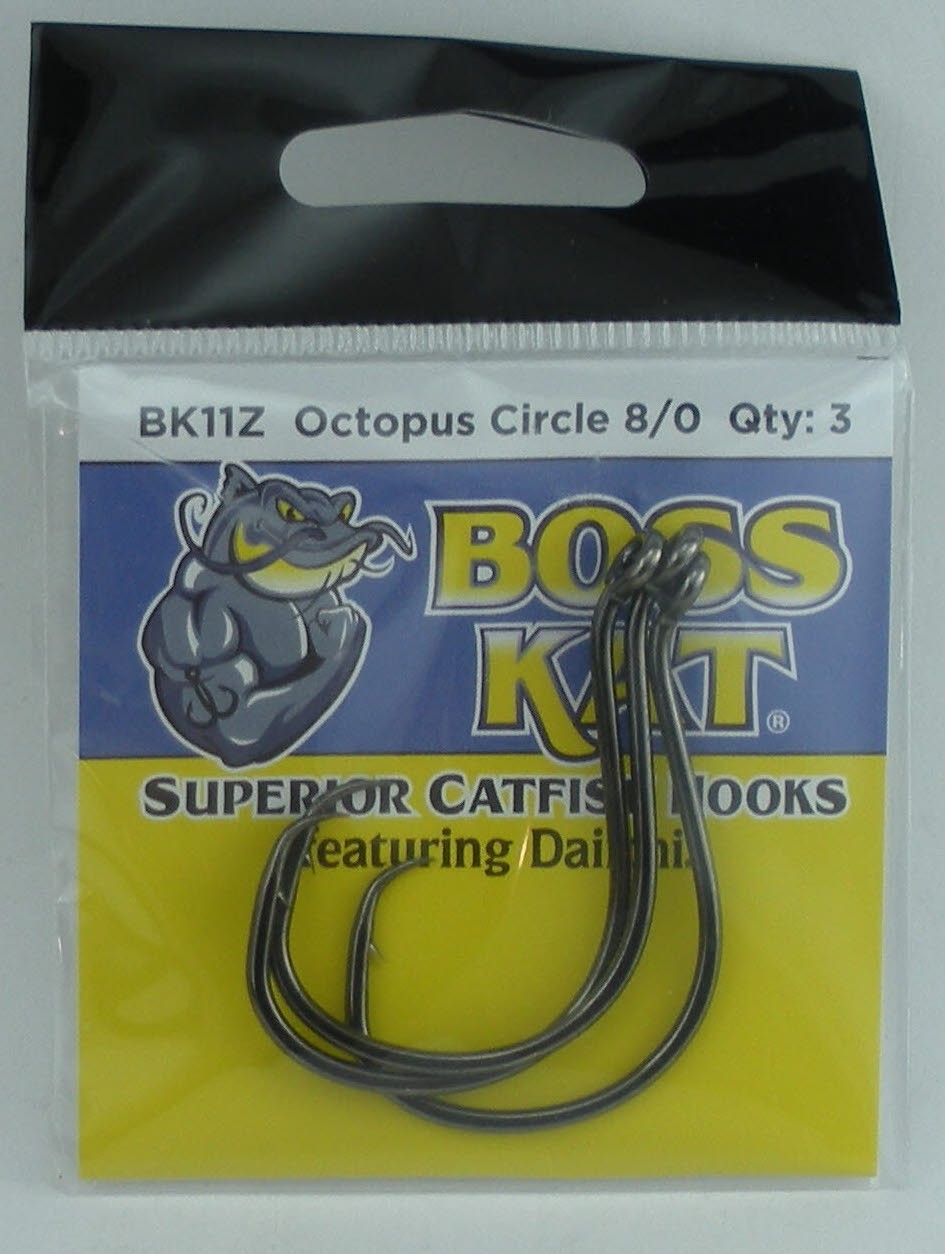 TruTurn BK11Z-8/0 Boss Kat Octopus Circle Hook Black Nickel Size 8/0 3CT