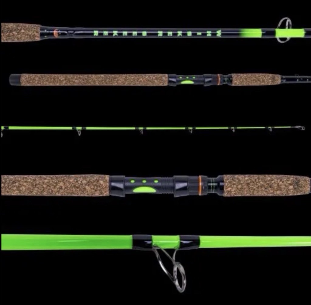 Whisker Seeker Catfish Casting Rod GFX2 Green 7’6” 2-piece MH